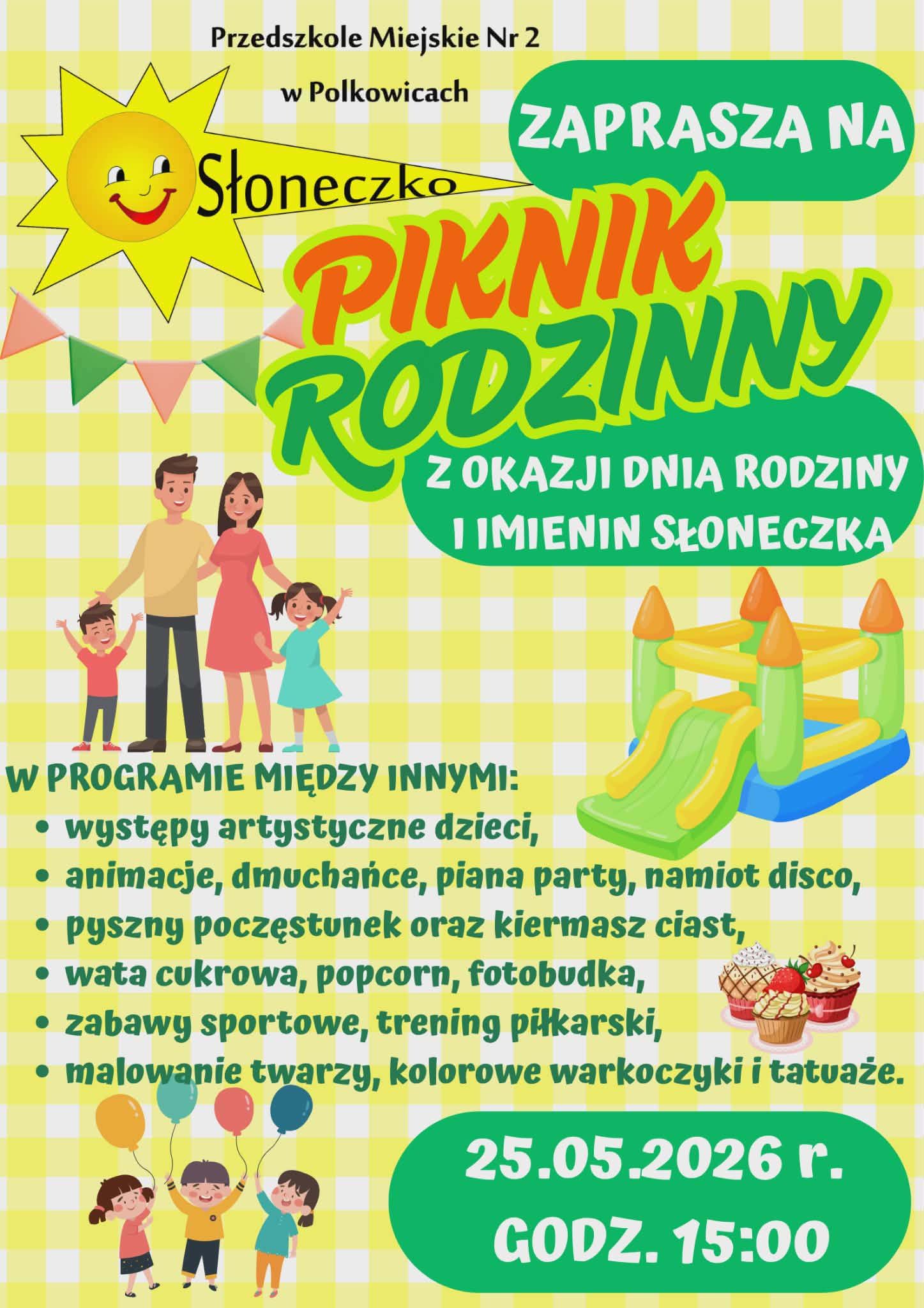 Plakat informujący o Dniu Rodziny