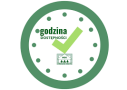 Zegar z napisem godzina dostępności.