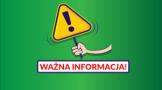 Ręka trzymająca znak z wykrzyknikiem. Pod spodem napis ważna informacja.