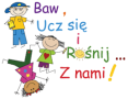 Troje dzieci wesoło podskakuje